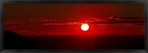 Framed panoramic image where clouds mimic solar prominences Print