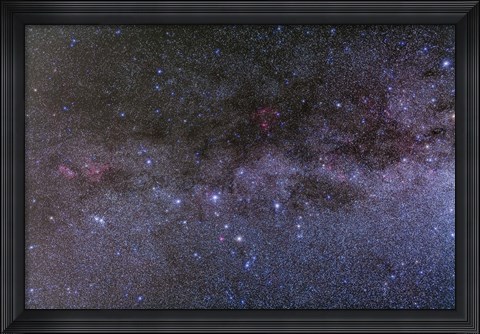 Framed Nebulosity in Cassiopeia showing NGC 7822 and IC 1805 Print