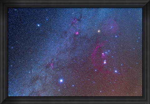 Framed Orion and the Winter Triangle stars Print