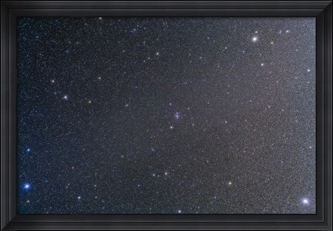 Framed constellation of Cancer with nearby deep sky objects Print