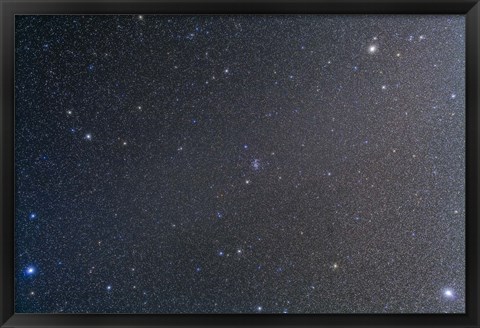 Framed constellation of Cancer with nearby deep sky objects Print