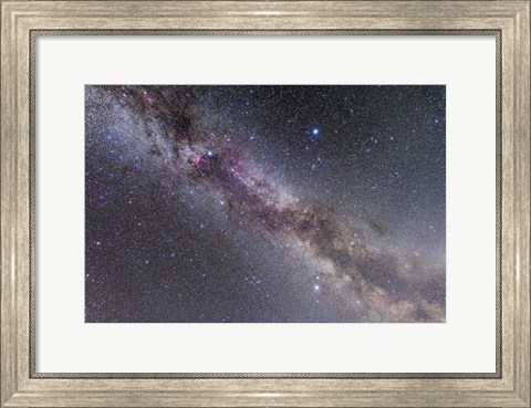 Framed Summer Triangle stars in the Milky Way through Cygnus, Lyra and Aquila Print