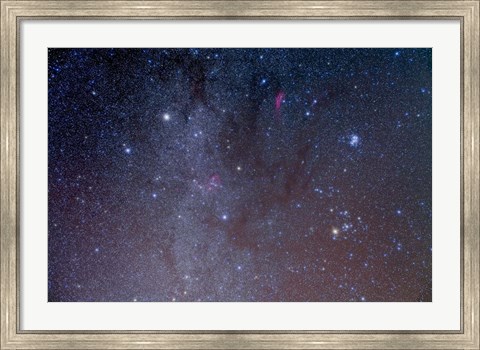 Framed Deep sky image of the constellations Auriga and Taurus Print