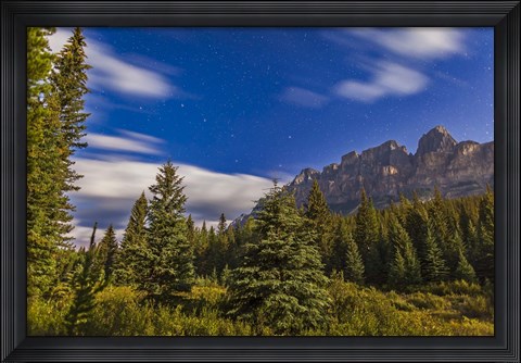Framed he Big Dipper over Castle Mountain, Banff National Park, Canada Print