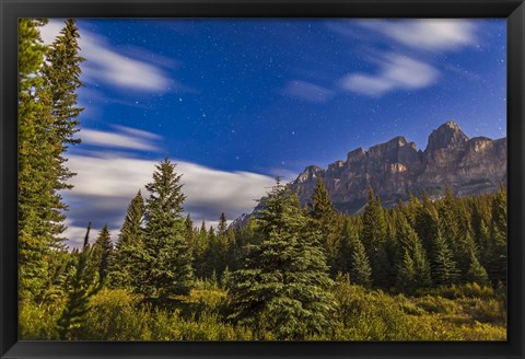 Framed he Big Dipper over Castle Mountain, Banff National Park, Canada Print