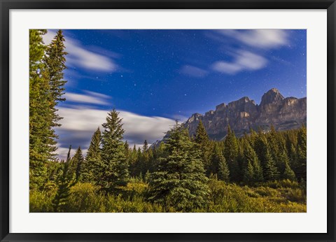 Framed he Big Dipper over Castle Mountain, Banff National Park, Canada Print