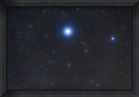 Framed Open cluster Messier 41 in the constellation Canis Major Print