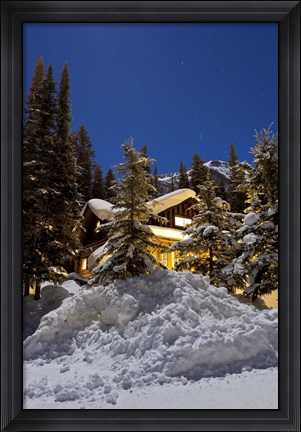 Framed Orion constellation above Mount Fairview, Alberta, Canada Print
