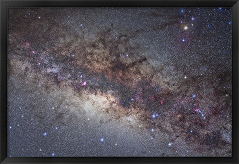 Framed center of the Milky Way through Sagittarius and Scorpius Print