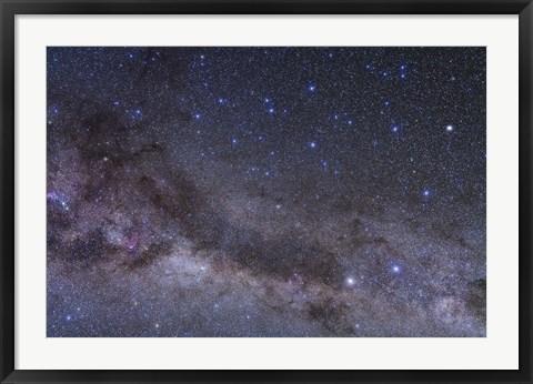 Framed constellation of Centaurus and its dark lanes of nebulosity Print