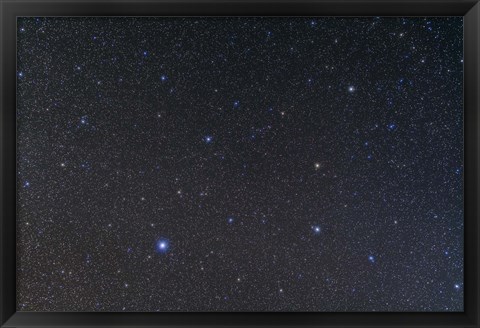 Framed constellation of Virgo Print