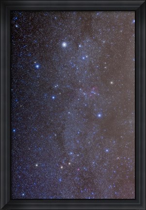 Framed constellations of Auriga and southern Gemini Print