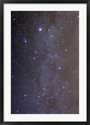 Framed constellations of Auriga and southern Gemini Print