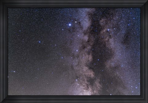 Framed Aquila constellation and the Serpens-Ophiuchus double cluster Print