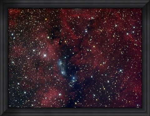 Framed NGC 6914, reflection nebula in Cygnus Print