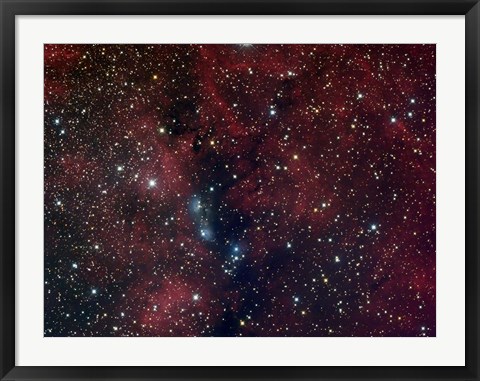 Framed NGC 6914, reflection nebula in Cygnus Print