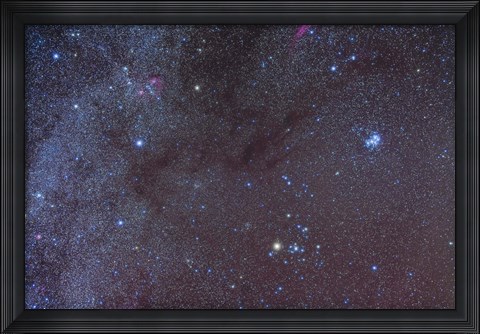 Framed Taurus region showing dark lanes of nebulosity Print