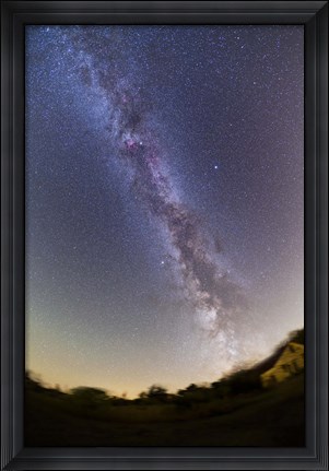 Framed Northern summer/autumn Milky Way from horizon to past the zenith, Alberta, Canada Print