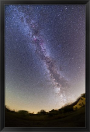 Framed Northern summer/autumn Milky Way from horizon to past the zenith, Alberta, Canada Print