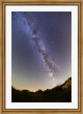 Framed Northern summer/autumn Milky Way from horizon to past the zenith, Alberta, Canada Print