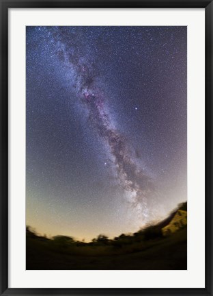 Framed Northern summer/autumn Milky Way from horizon to past the zenith, Alberta, Canada Print
