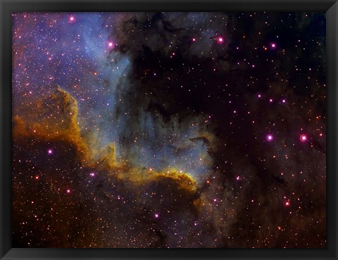 Framed Close-up view of North America nebula Print