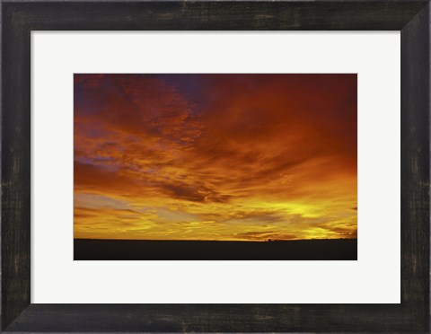 Framed Colorful clouds at sunset in Alberta, Canada Print