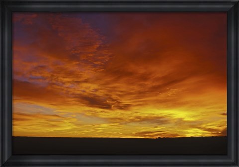 Framed Colorful clouds at sunset in Alberta, Canada Print