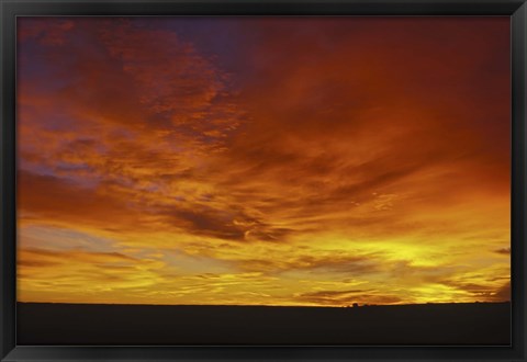 Framed Colorful clouds at sunset in Alberta, Canada Print