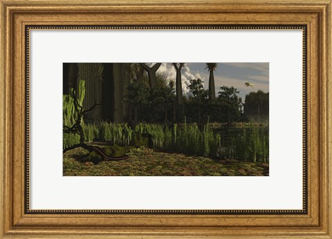 Framed Carboniferous forest of the Eastern United States 300 million years ago Print