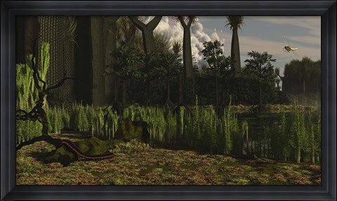 Framed Carboniferous forest of the Eastern United States 300 million years ago Print