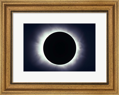 Framed Total solar eclipse taken near Carberry, Manitoba, Canada Print