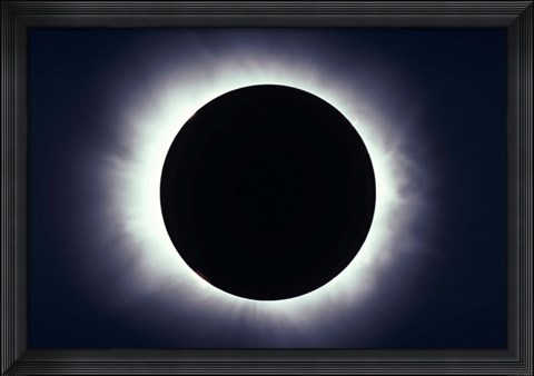 Framed Total solar eclipse taken near Carberry, Manitoba, Canada Print