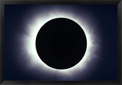 Framed Total solar eclipse taken near Carberry, Manitoba, Canada Print