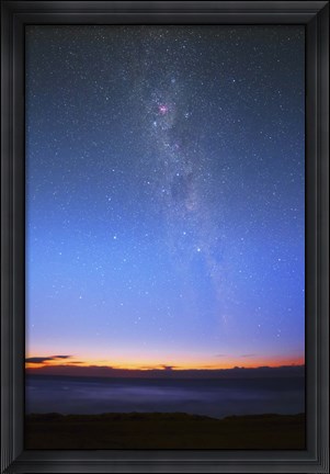 Framed Eta Carina nebula and the Milky Way visible at dawn Print