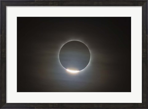 Framed first diamond ring during the total eclipse of the Sun Print