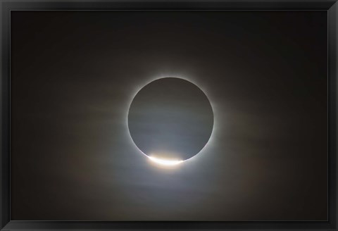 Framed first diamond ring during the total eclipse of the Sun Print