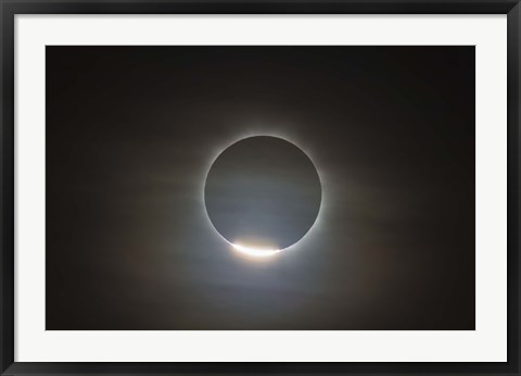 Framed first diamond ring during the total eclipse of the Sun Print