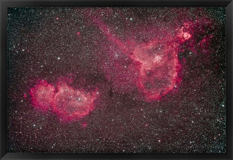 Framed Heart and Soul Nebula in the constellation Cassiopeia Print