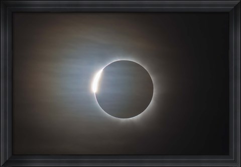 Framed second diamond ring during the total eclipse of the Sun Print