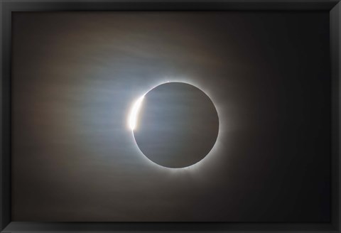 Framed second diamond ring during the total eclipse of the Sun Print