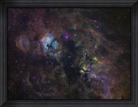 Framed Widefield image of narrowband emission in Cygnus Print