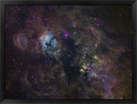 Framed Widefield image of narrowband emission in Cygnus Print