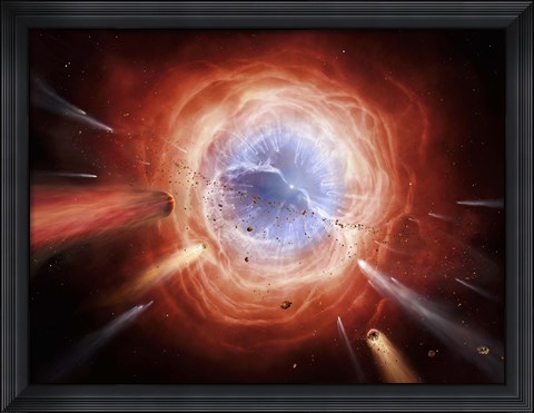 Framed planetary nebula is forming as the star expells its outer layers Print