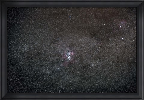 Framed wide field view centered on the Eta Carina Nebula Print