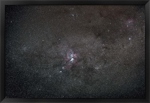 Framed wide field view centered on the Eta Carina Nebula Print