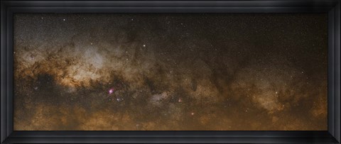 Framed panorama of the Milky Way Print