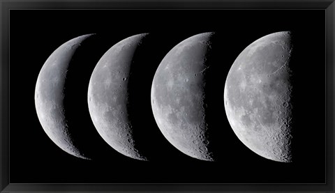 Framed Waning moon series Print