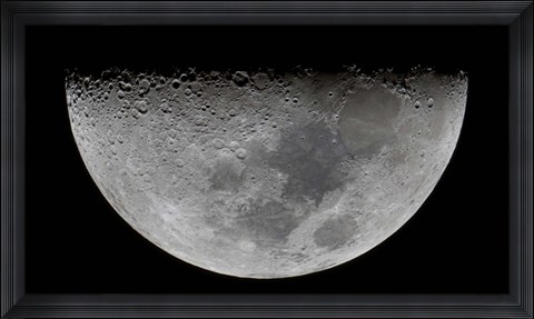 Framed feature known as Lunar-X visible on the moon&#39;s surface Print