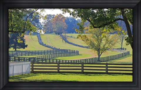 Framed Stacked Split-Rail Fences in Appomattox, Virginia Print